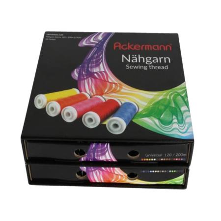 ACKERMANN UNIVERSAL 120 sewing thread box 42 pieces