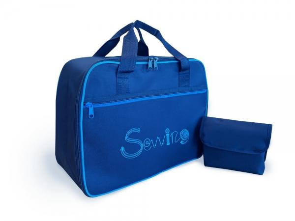 Nähmaschinentasche blau "Sewing"